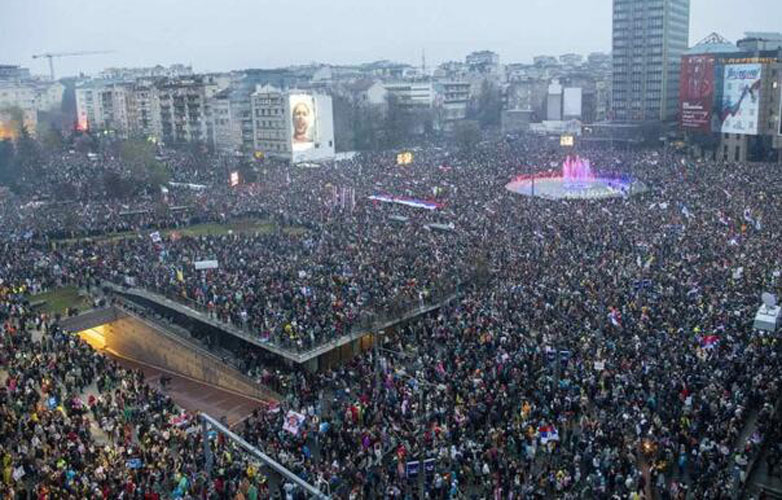 pred antivladin protest koji je za danas u 18 sati zakazan u centru beograda raste napestost