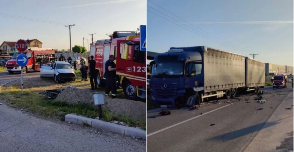 u saobracajnoj nesreci koja se dogodil na putu bijeljina - ugljevik u kojoj su ucestvovali kamion i automobil povrijedjena jedna osoba