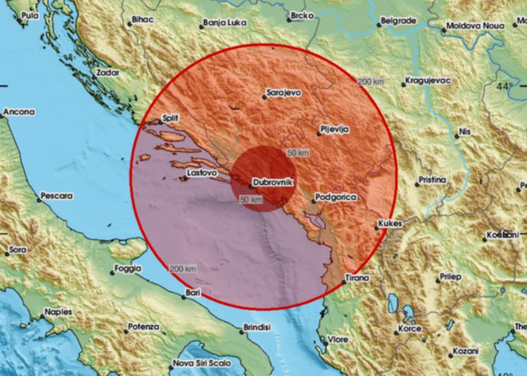 u okolini gtrebinja zabiljezen zemljotres 3,4 stepena po rihteru osjetio se sirom hercegovine