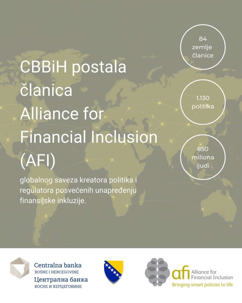 centralna banka bih postala clanica aliance for financial inclusion (aif)